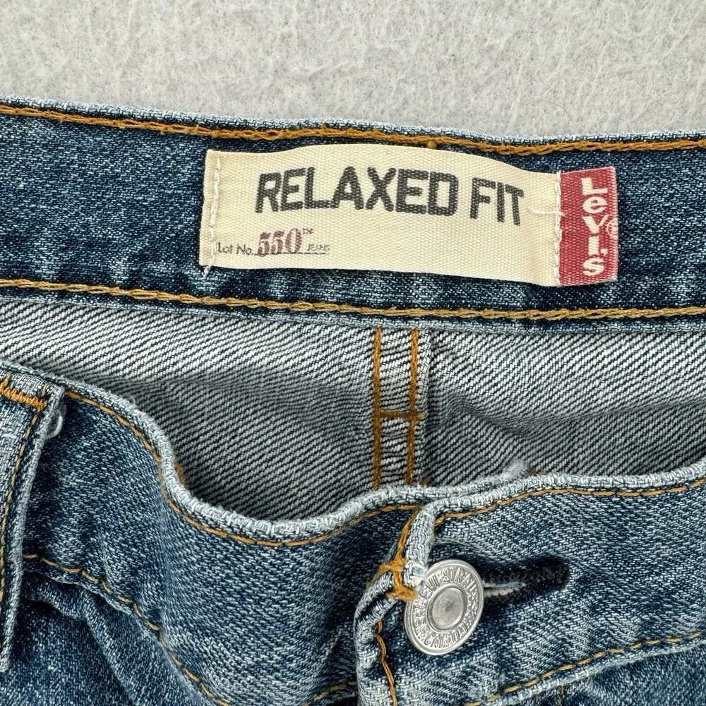 Levis 550 Shorts Mens 38‎ Jorts Denim Y2K Baggy Medium Wash Cotton Skater Grunge